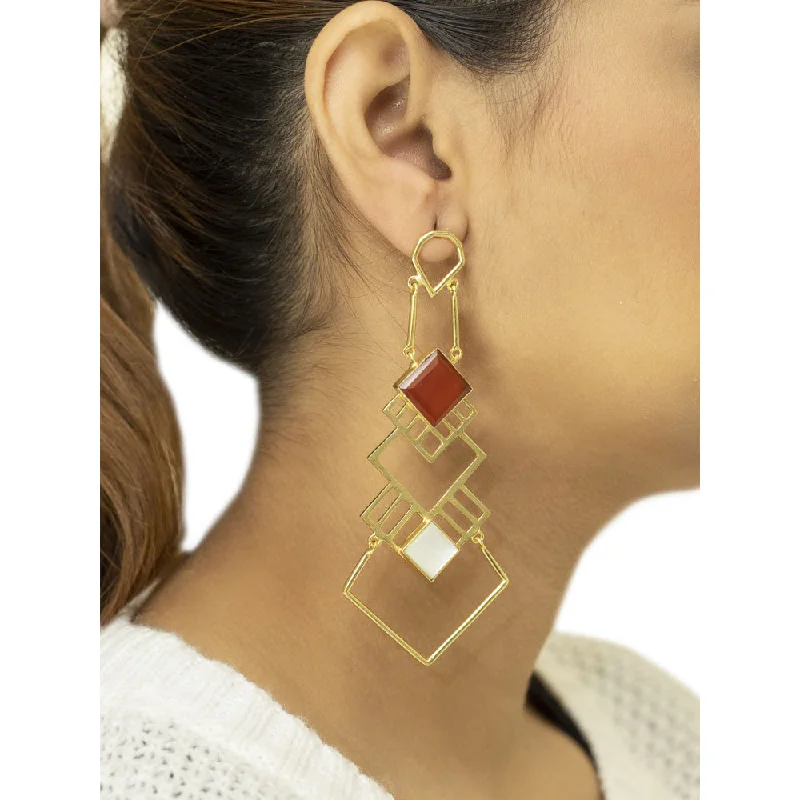 women's gemstone earrings-VARNIKA ARORA Unison Multi-Color Earrings