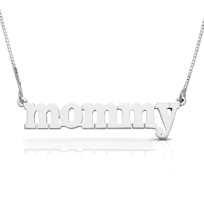 women's casual necklaces-Better Jewelry Personalized .925 Sterling Silver Block Letter Necklace (MADE IN USA)