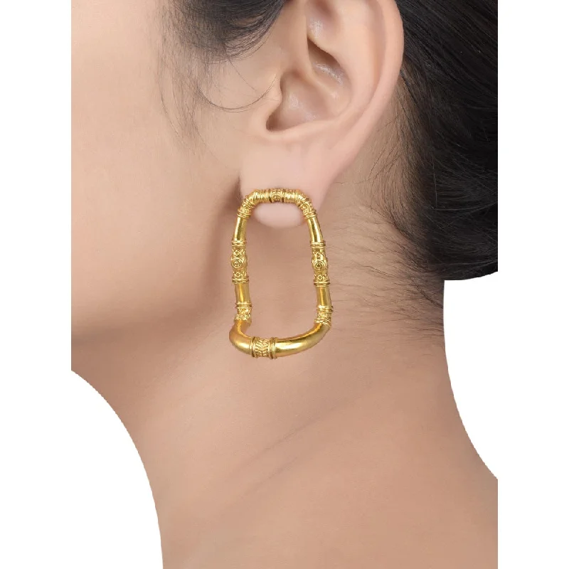 women's infinity love earrings-Masaba Gold Brass Earrings