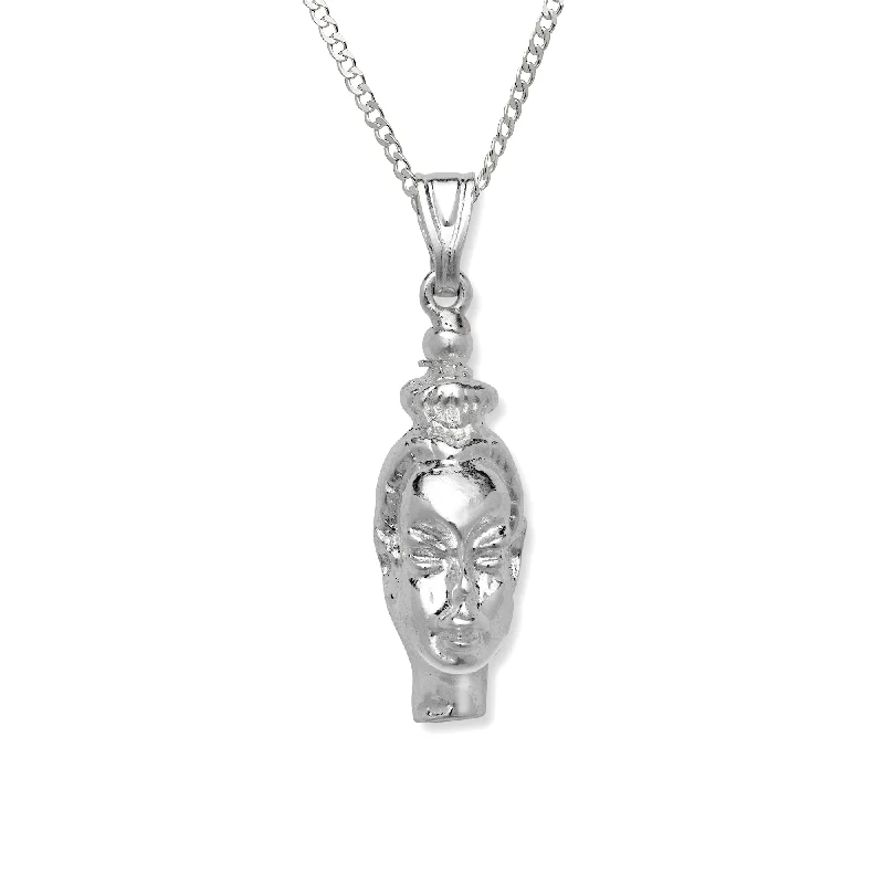 women's sterling silver necklaces-Nubian Queen .925 Sterling Silver Pendant Necklace