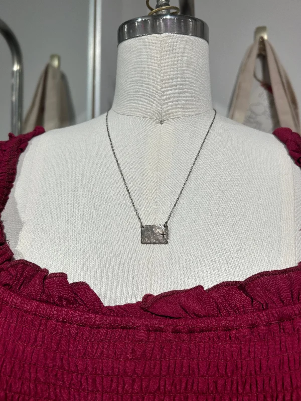 women's silver necklaces-Jill Massey Tiny Cross Necklace