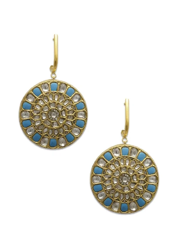 women's moon earrings-Therese Polki Long Earrings