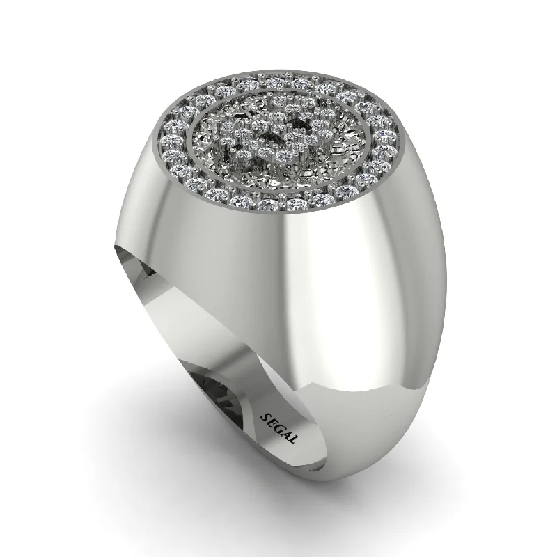 women's celestial rings-Glamorous Diamond Bitcoin Ring - Dominic No. 9