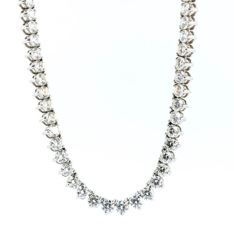 women's floral engraved necklaces-Yard of Diamonds Necklace