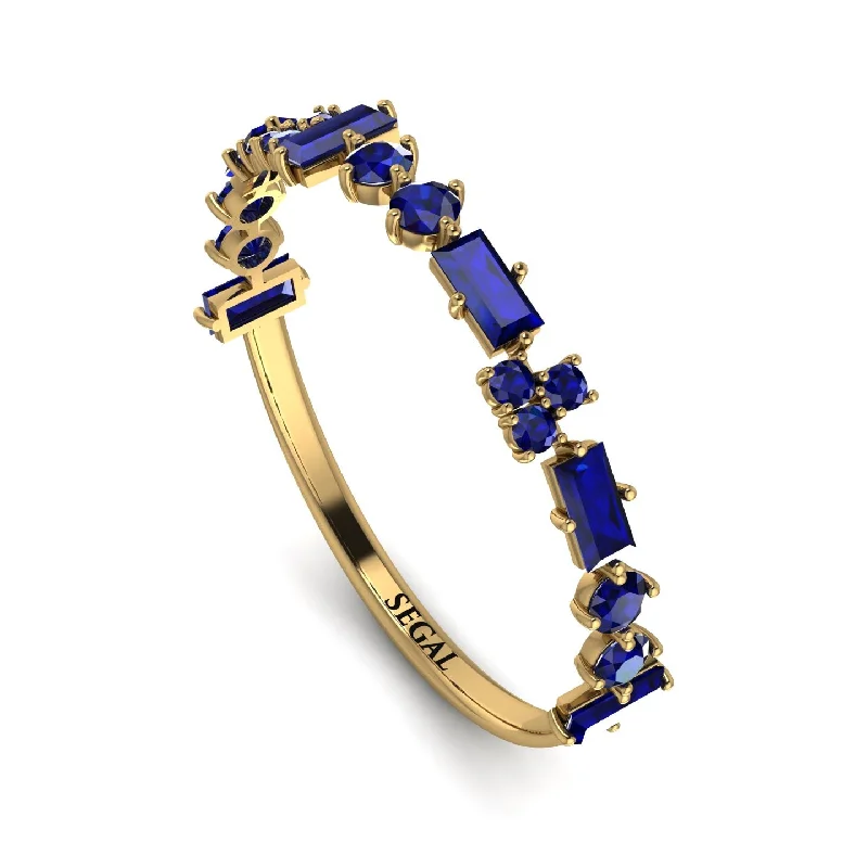 women's magnetic rings-Eternity Mix Sapphire Ring - Jocelyn No. 13