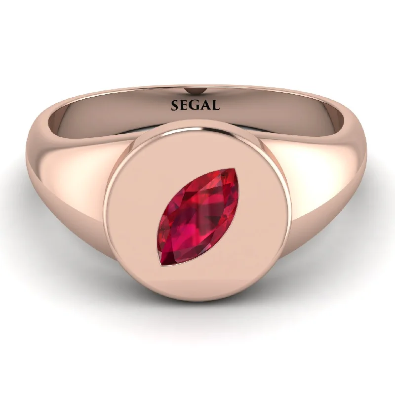 women's diamond rings-Signature Marquise Ruby Ring - Eloise No. 11