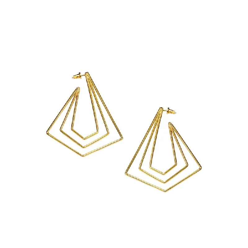 women's asymmetrical earrings-VARNIKA ARORA Fayoum Golden Earrings