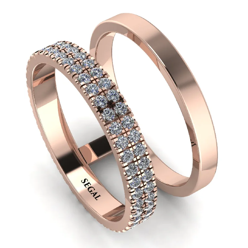 women's fashion rings-Balance Ratio Diamond Band - Iris No. 2