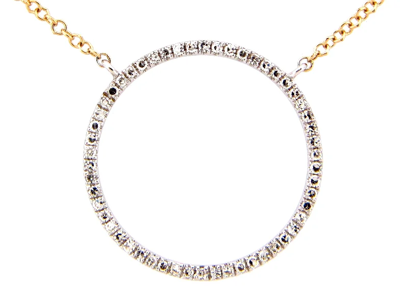 women's matching couple necklaces-Lady's White 14 Karat Necklace Length 18 0.16tw Round Diamonds