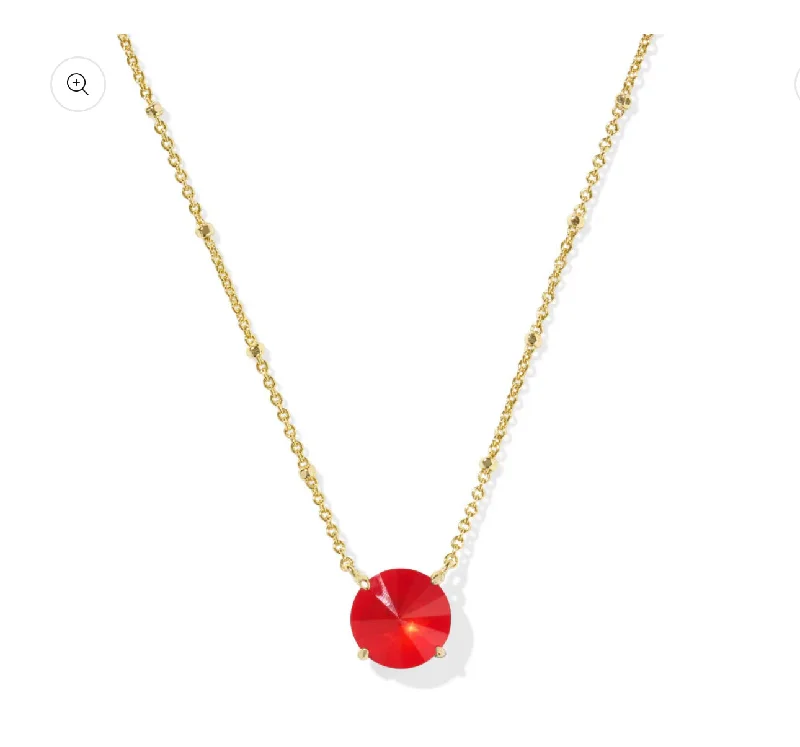 women's gold necklaces-Jolie Short Pendant Necklace