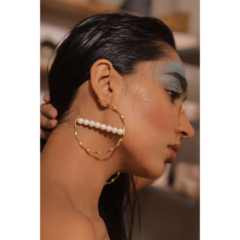 women's twisted hoop earrings-VARNIKA ARORA Zia Earrings