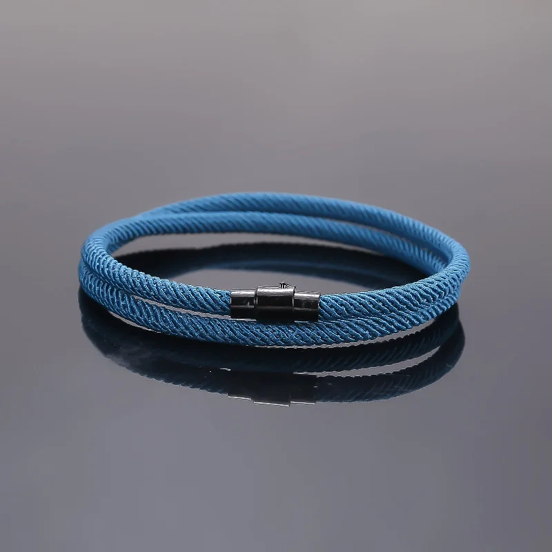 Blue Green Rope Black Magnet Buckle