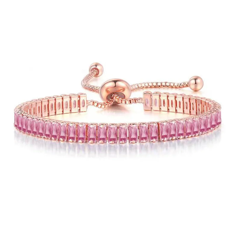 Rose Gold Pink 2.5*5mm44 Diamonds