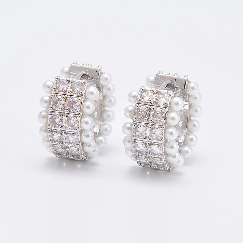 Platinum Earrings 1 Pair