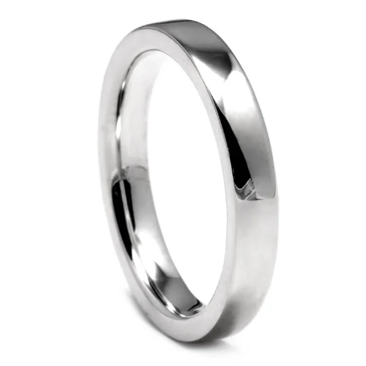 women's thin band engagement rings-Thin Sterling Silver Women's Wedding Band