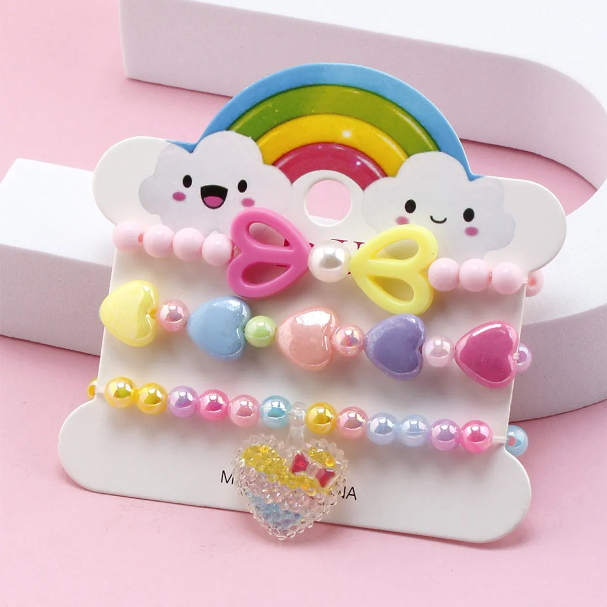 women's star bracelets-1 Set Fashion Heart Shape Plastic Resin Kid's Bracelets