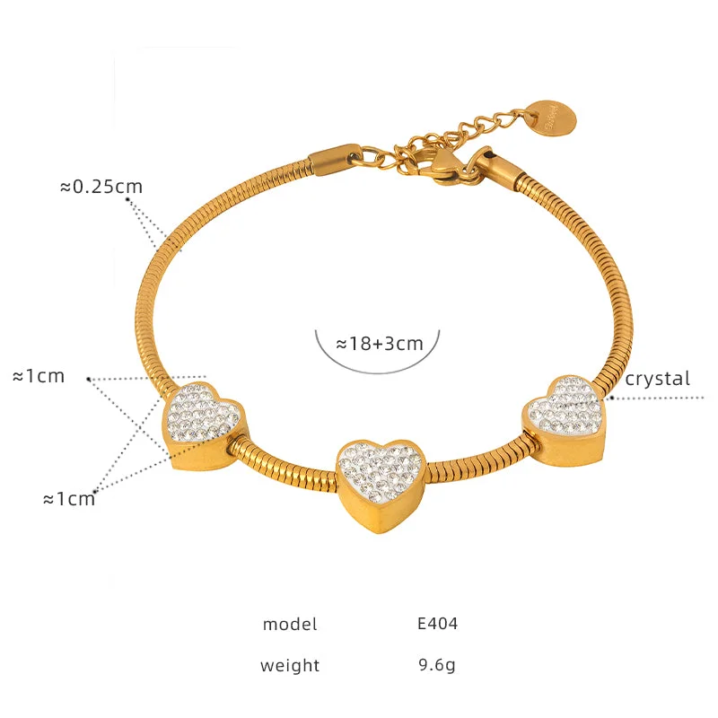 E404-Gold Cross Bracelet-18+3cm