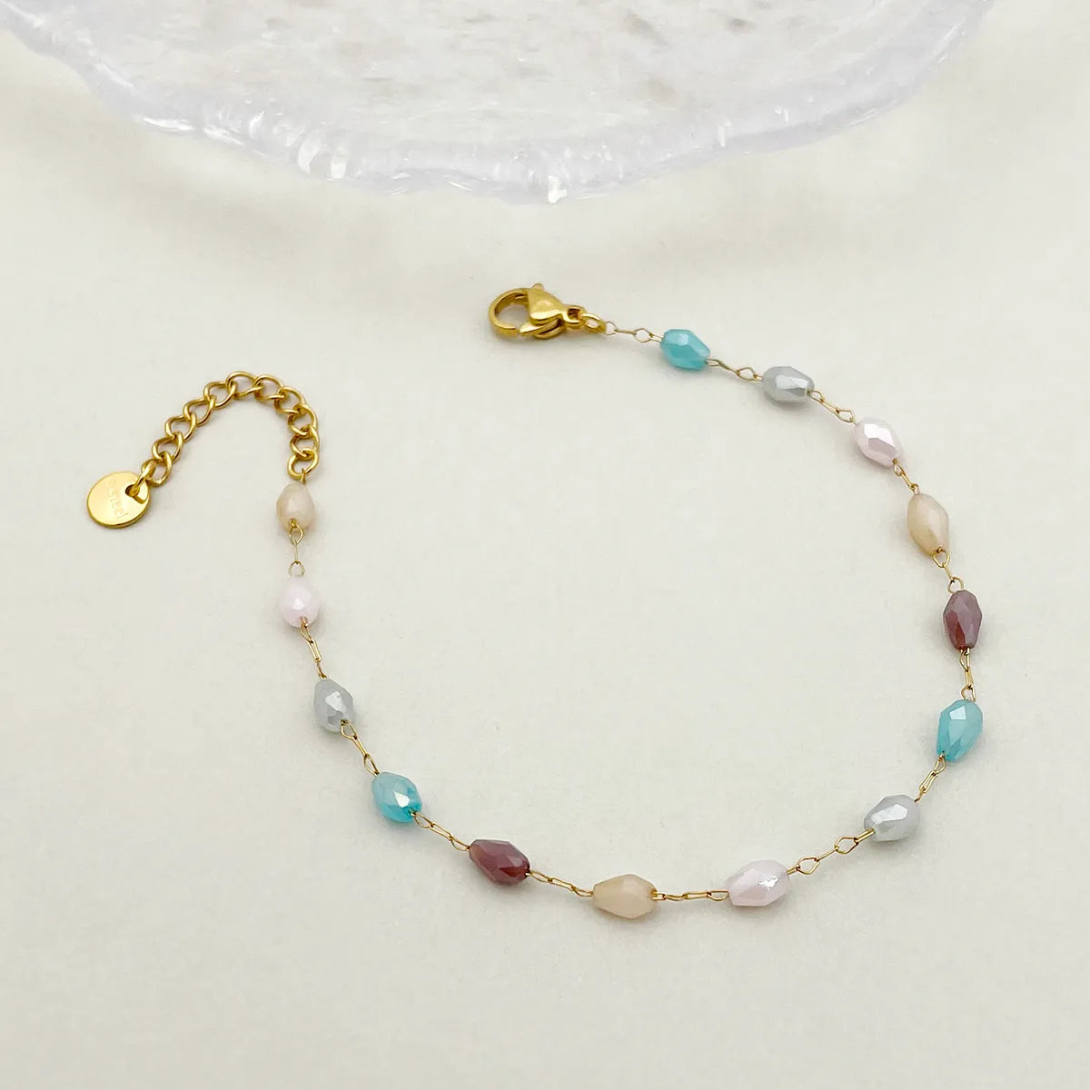 women's butterfly bracelets-Simple Style Multicolor Stainless Steel Plating Gold Plated Bracelets