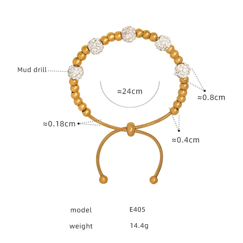 E405-Gold Cross Bracelet-24cm