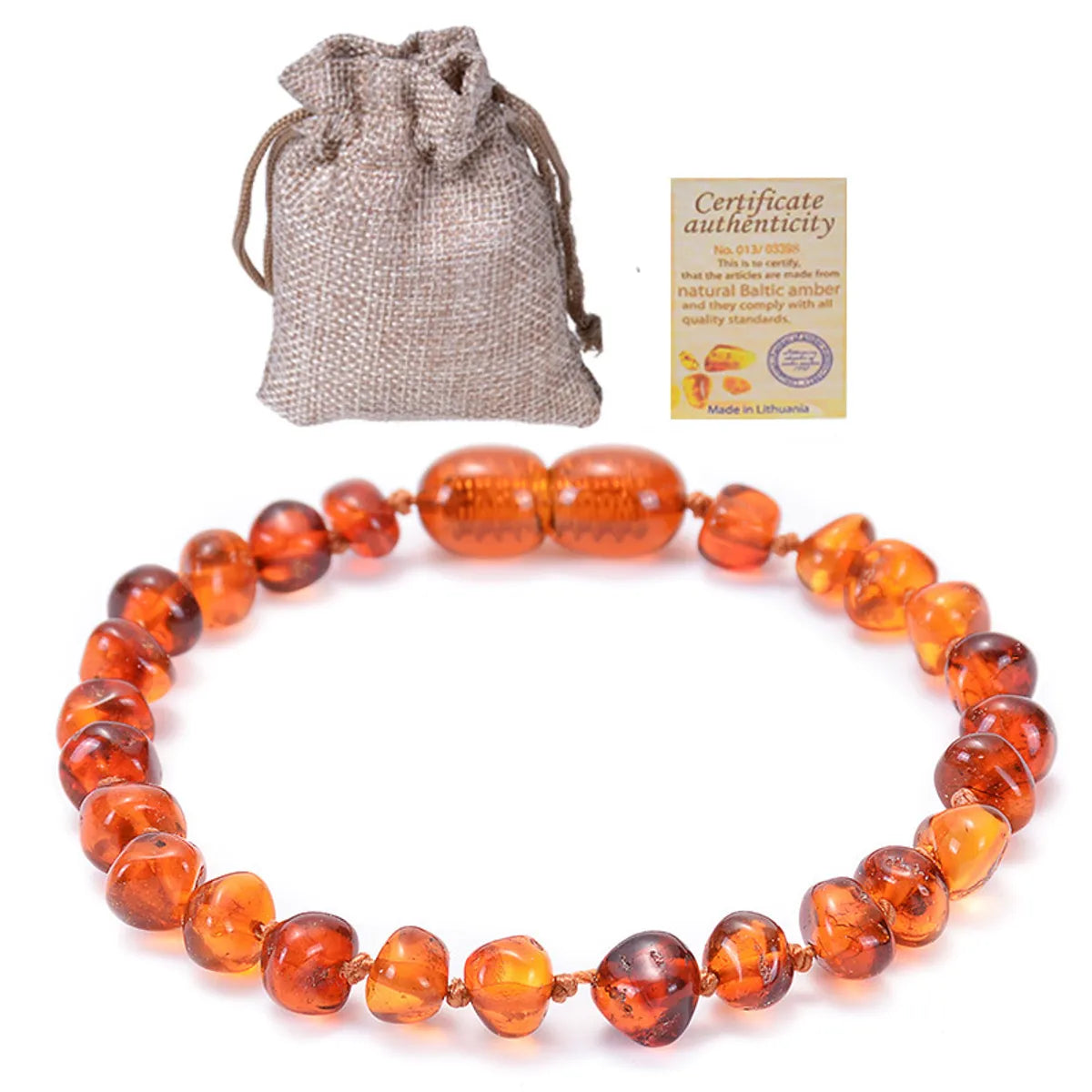 women's personalized bangle bracelets-Ethnic Style Irregular Amber Beaded Kid's Bracelets