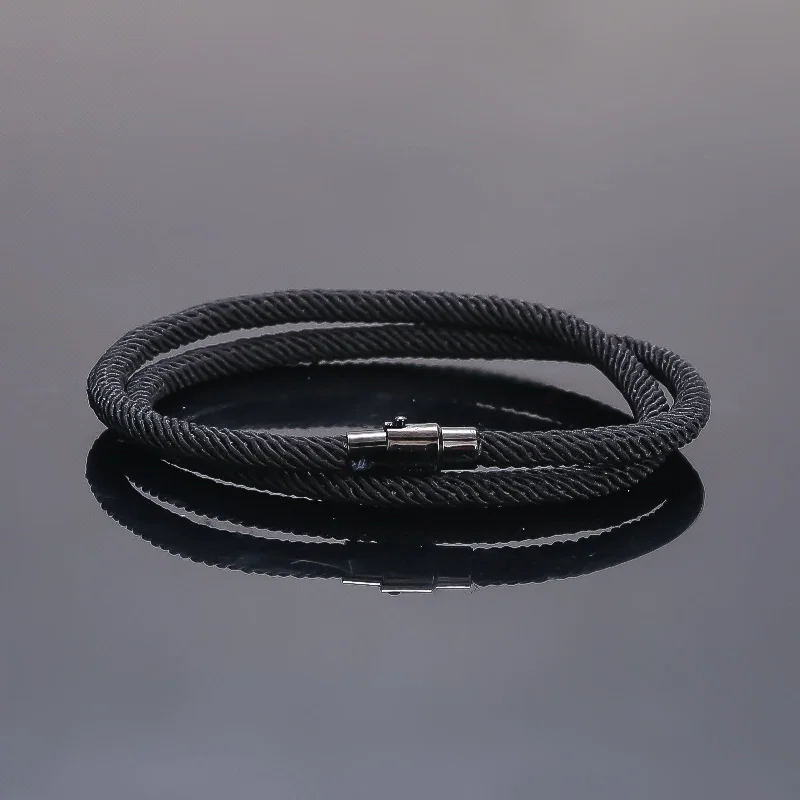 Black Rope Black Magnet Buckle