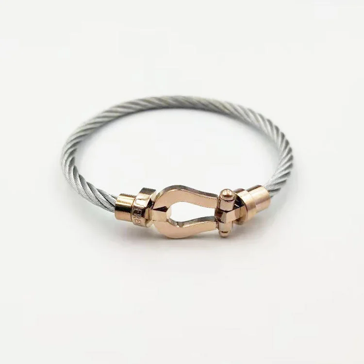 Rose Gold Head Steel Rope (Male)