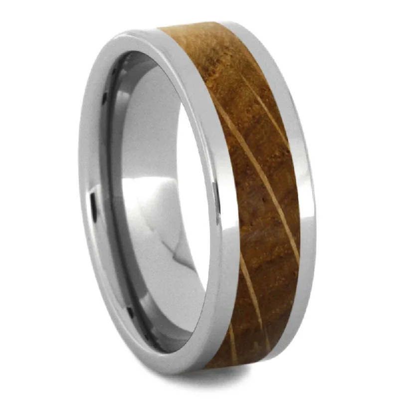 women's diamond engagement rings-Tungsten & Whiskey Oak Wood Men's Wedding Band