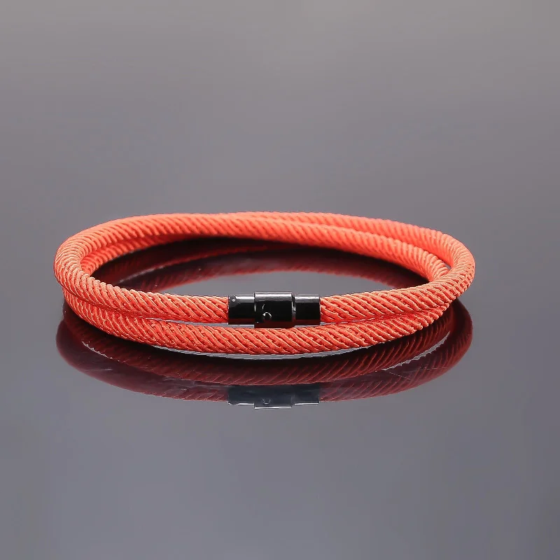 Orange Rope Black Magnet Buckle