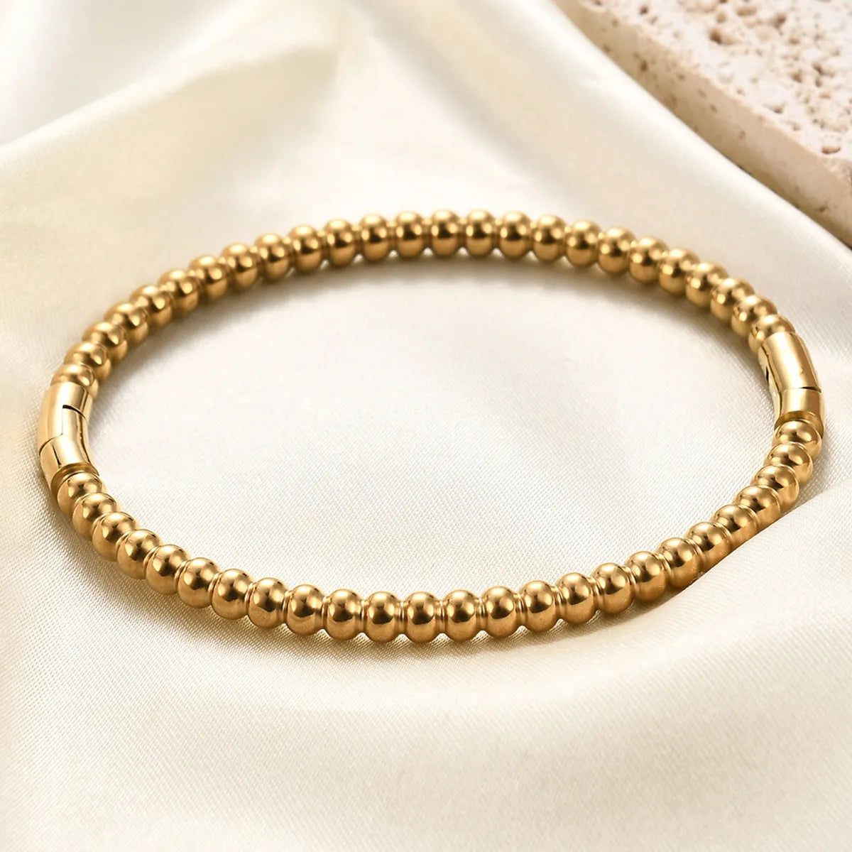 women's minimalist chain bracelets-Classic Style Solid Color Stainless Steel Plating Gold Plated Bangle