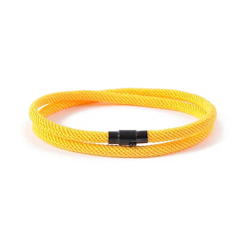 Yellow Rope Black Magnet Buckle