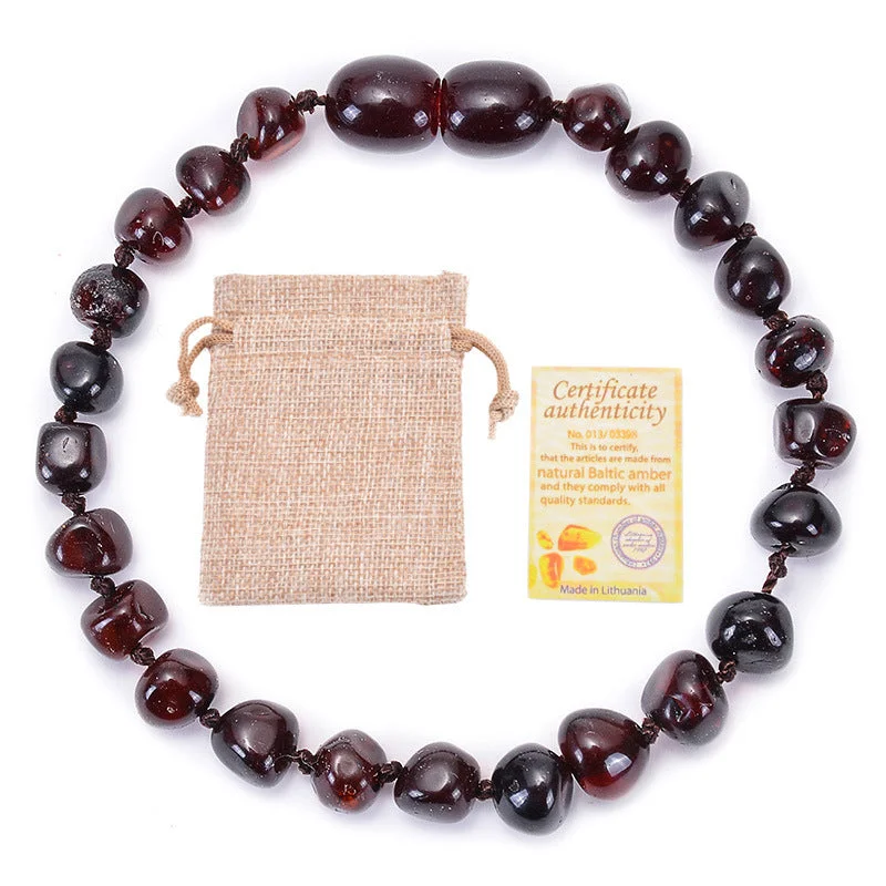 GB Blood Amber Baby Bracelet