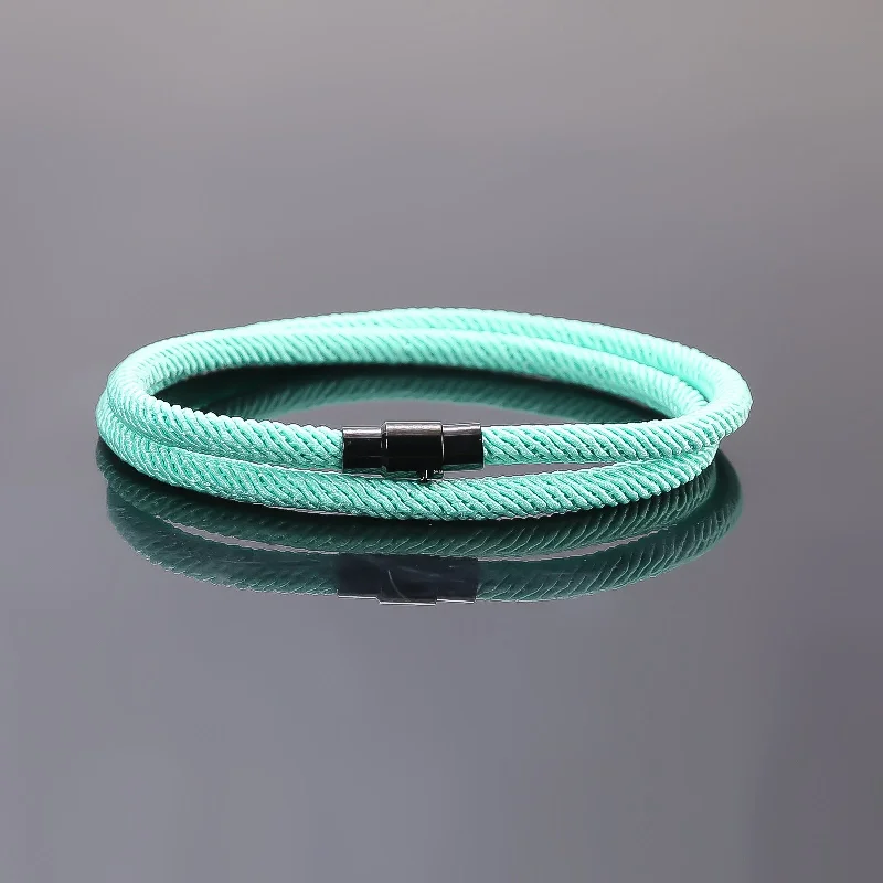 Water Green Rope Black Magnet Buckle