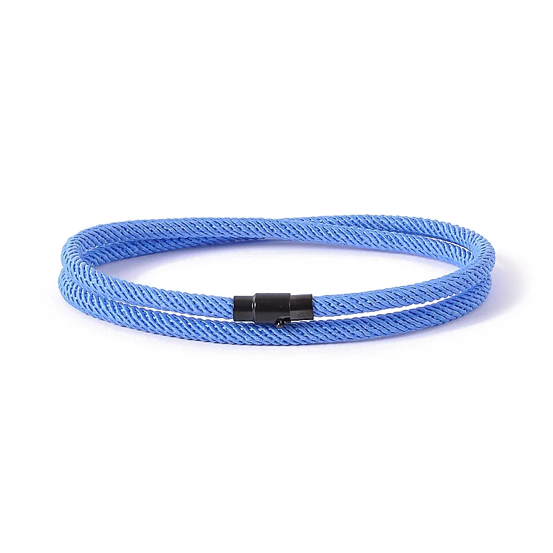 Light Blue Rope 143 Black Magnet Buckle