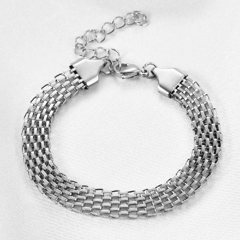 women's statement bracelets-Retro Geometric Solid Color Titanium Steel Bracelets 1 Piece