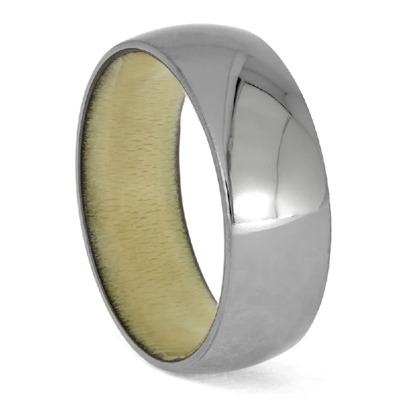 women's luxury engagement rings-Holly Wood Wedding Band in Titanium