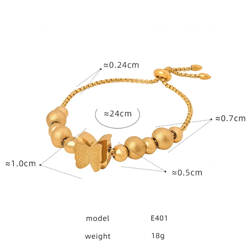 E401-Gold Cross Bracelet-24cm