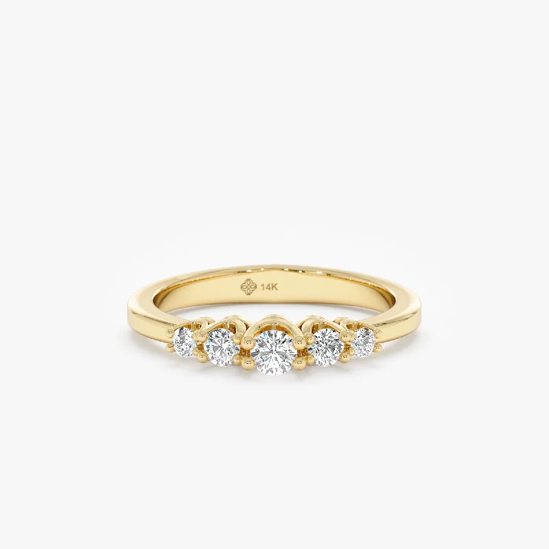 women's baguette engagement rings-Graduated Diamond Ring, Harmony