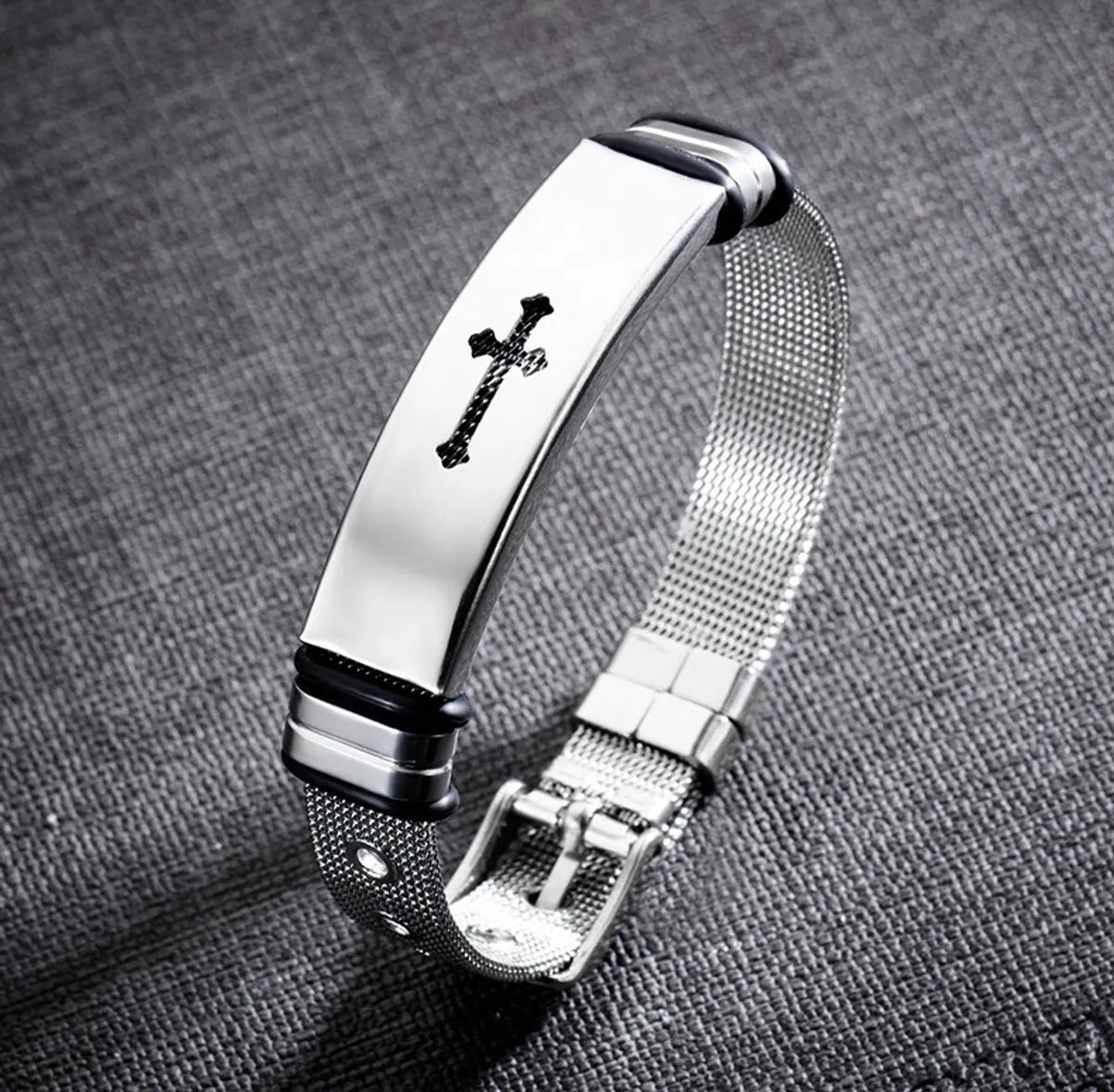 women's diamond bracelets-Vintage Style Simple Style Classic Style Cross Stainless Steel Bangle