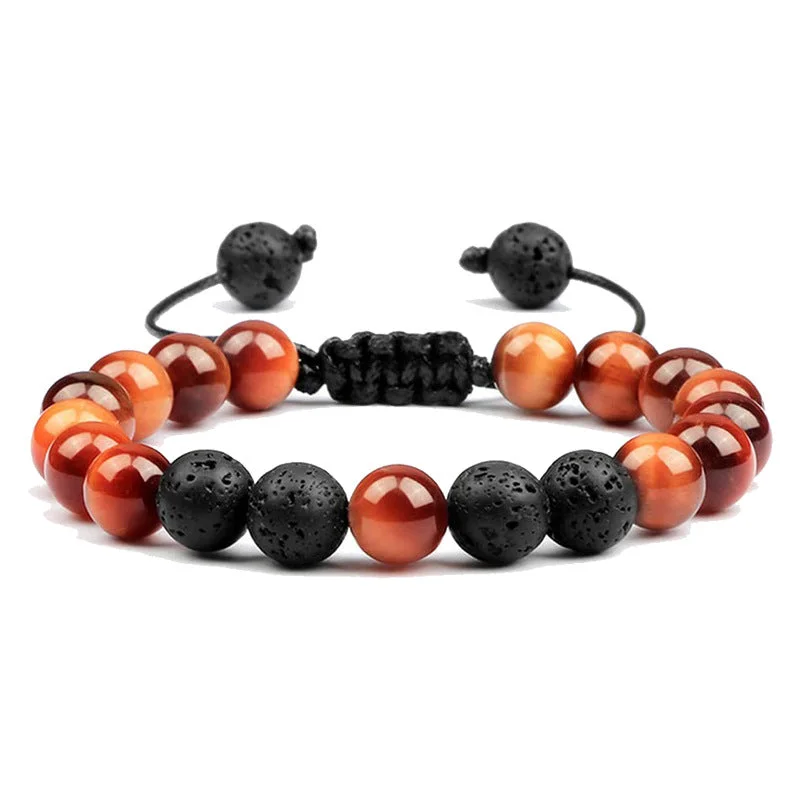 Red Tiger Eye Volcanic Stone Bracelet