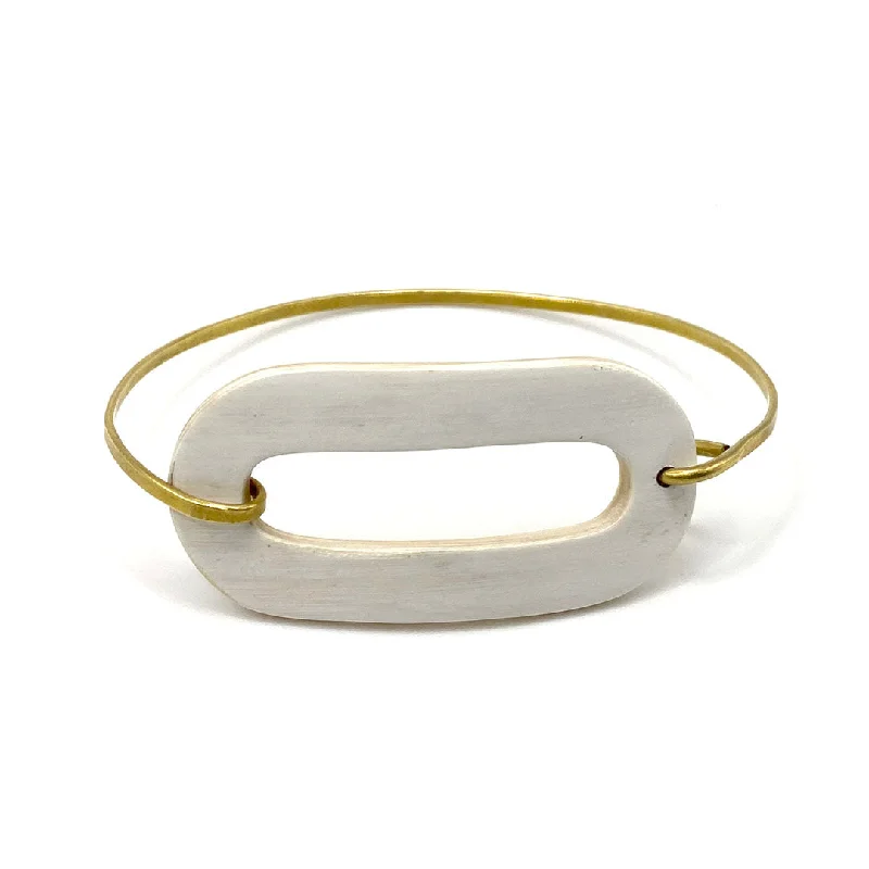 women's engraved bangle bracelets-Ankole Chain Link Cuff