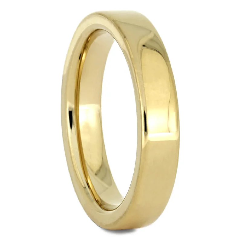 women's engraved engagement rings-Yellow Gold Women's Wedding Band