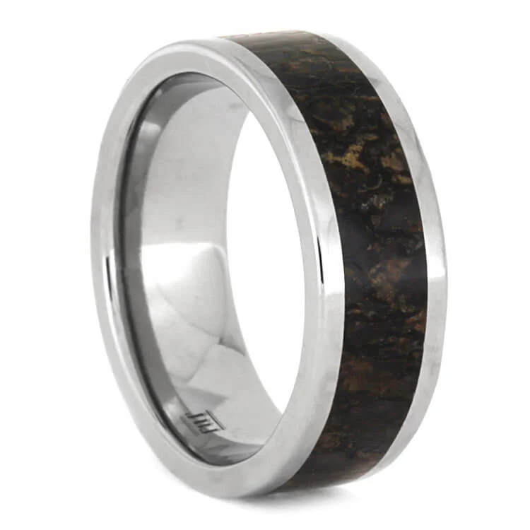 women's eternity engagement rings-Fossilized Dinosaur Bone Men's Wedding Band