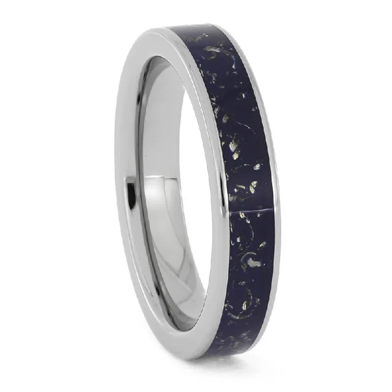 women's wedding set engagement rings-Blue Stardust™ Wedding Band