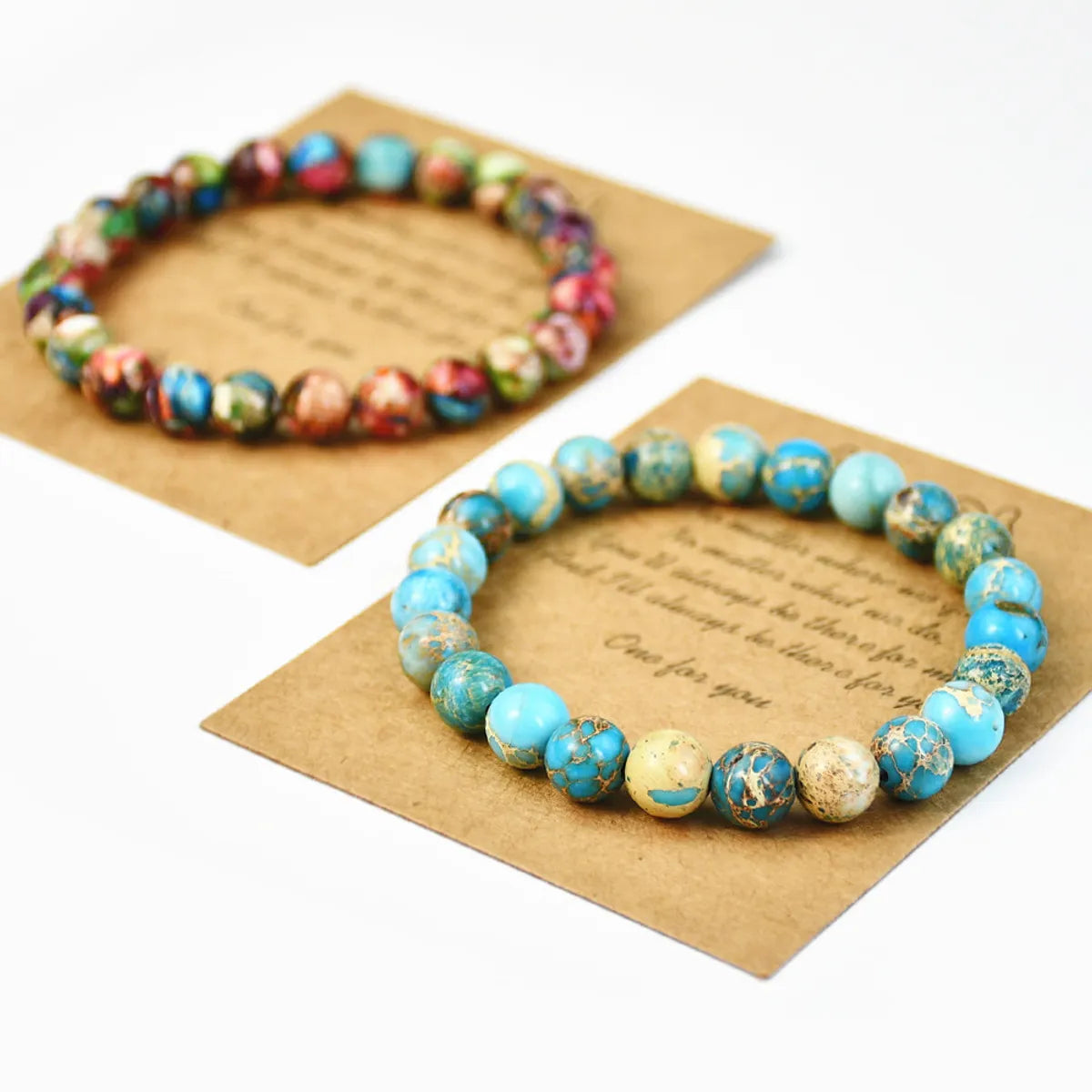 women's ethically sourced bracelets-Casual Vacation Round Natural Stone Beaded Handmade Bracelets