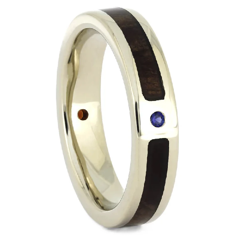 women's celestial-inspired engagement rings-Garnet Wedding Band for Women with Redwood