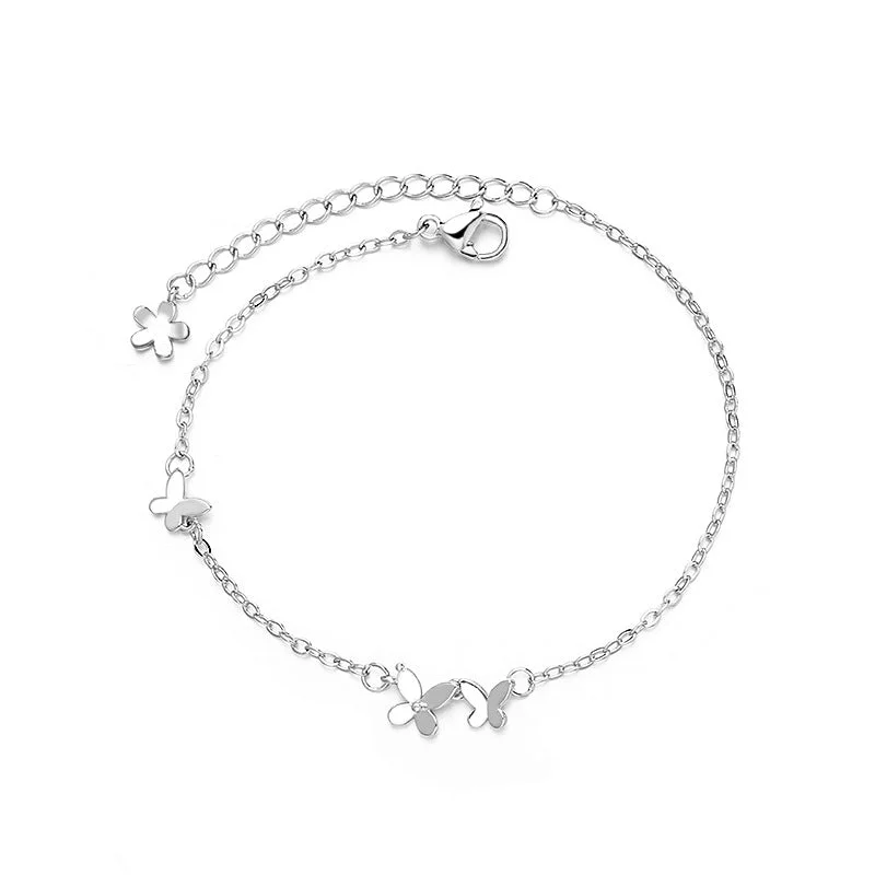 Butterfly Bracelet (White Gold Color)