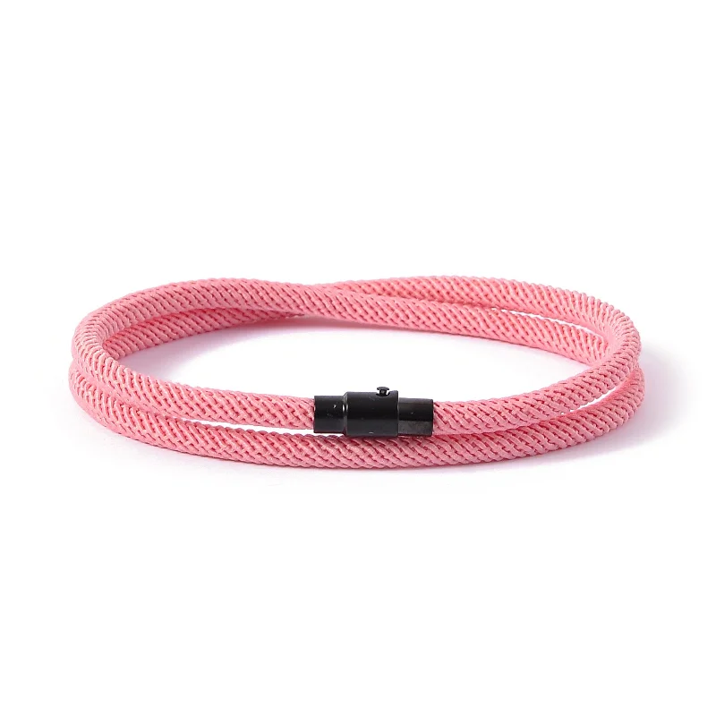 Pink Rope Black Magnet Buckle