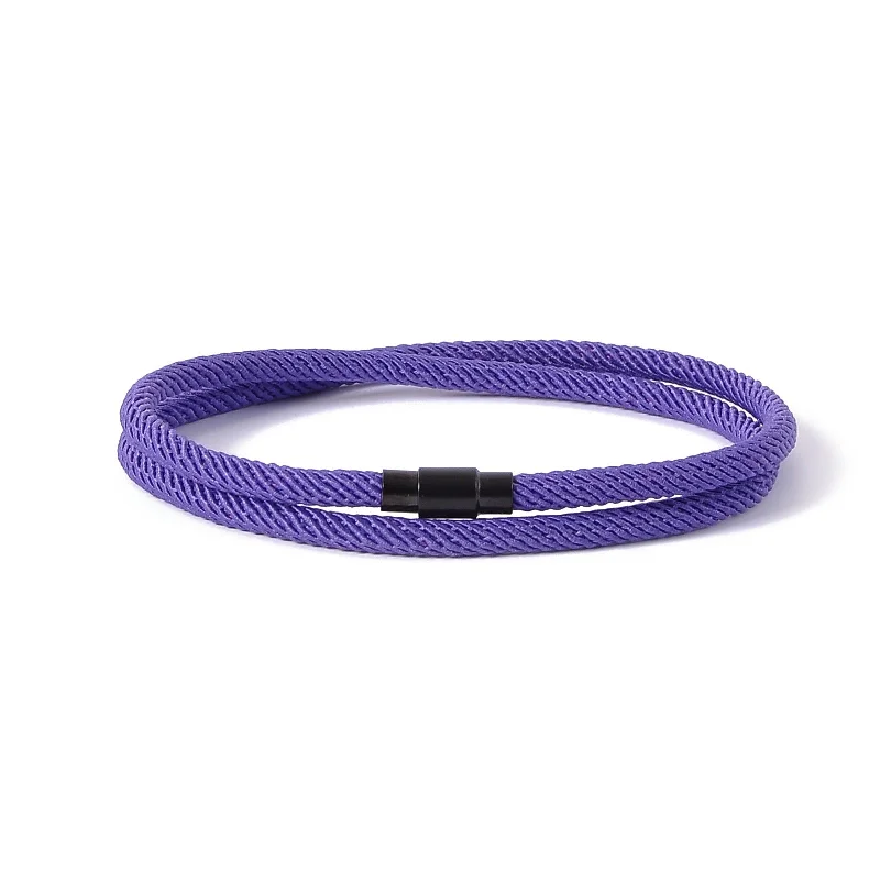 Purple Rope Black Magnet Buckle