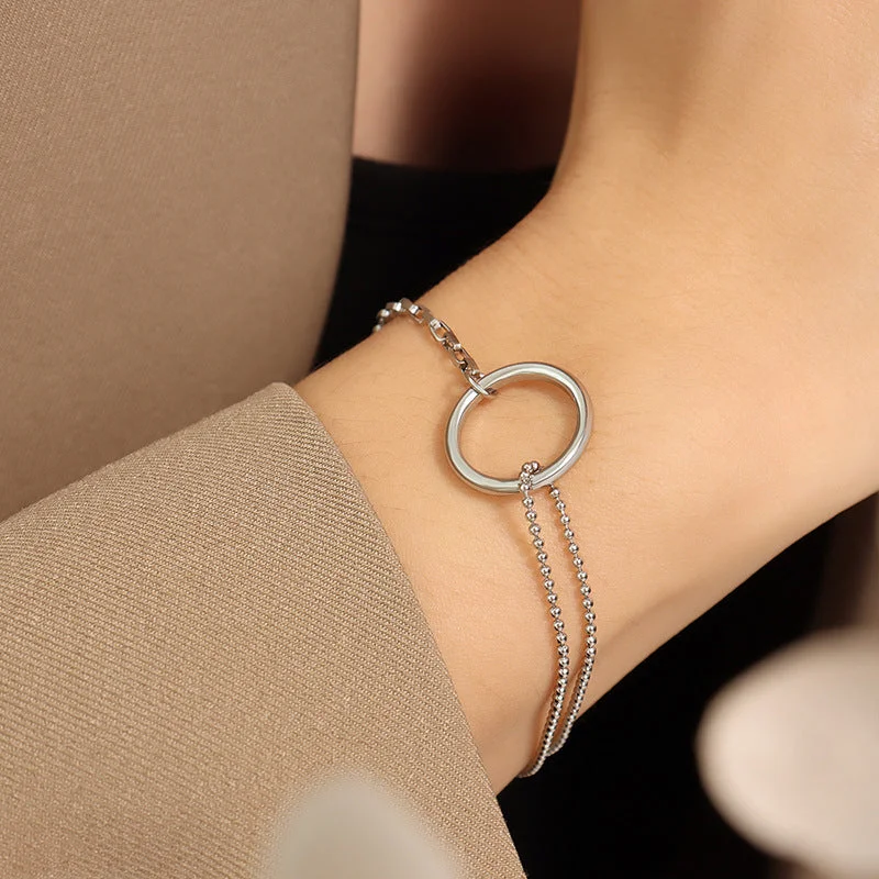 E067-Steel Bracelet-15+5cm