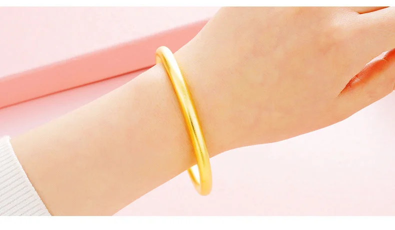 women's gold bracelets-1 Piece Simple Style Circle Brass Plating Bracelets